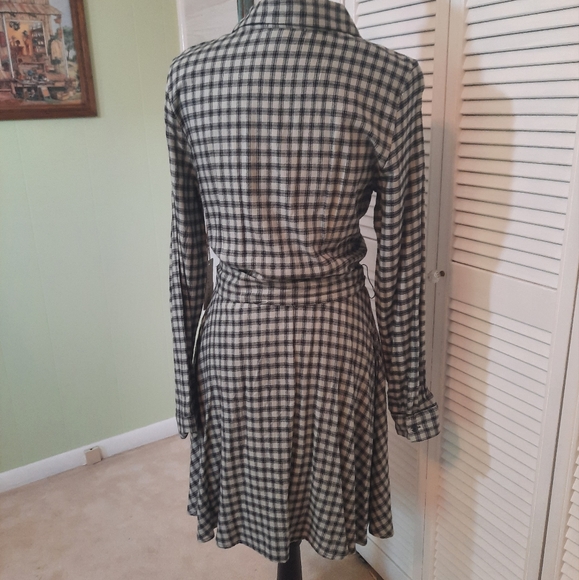 Copper key long sleeve plaid dress sz LG NWT *C1 - Picture 2 of 7
